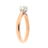 18ct Rose and White Gold Diamond Tulip Engagement Ring