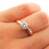 18ct Rose and White Gold Diamond Tulip Engagement Ring