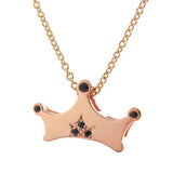 Rose Gold Spinel Crown Pendant only