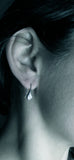 White Gold Flat Droplet earrings