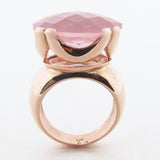 Rose Gold and Rose Quartz 'Crown Cocktail' Ring