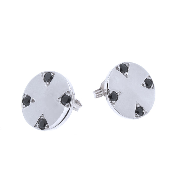 White Gold Four Corners of the Earth studs