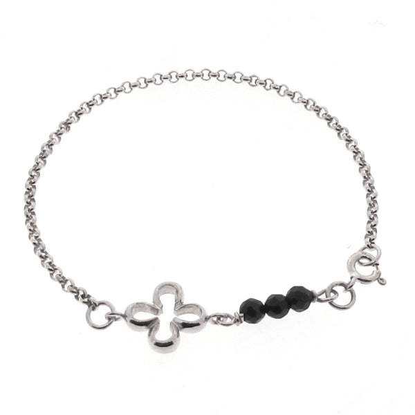 Silver Onyx Luck Bracelet