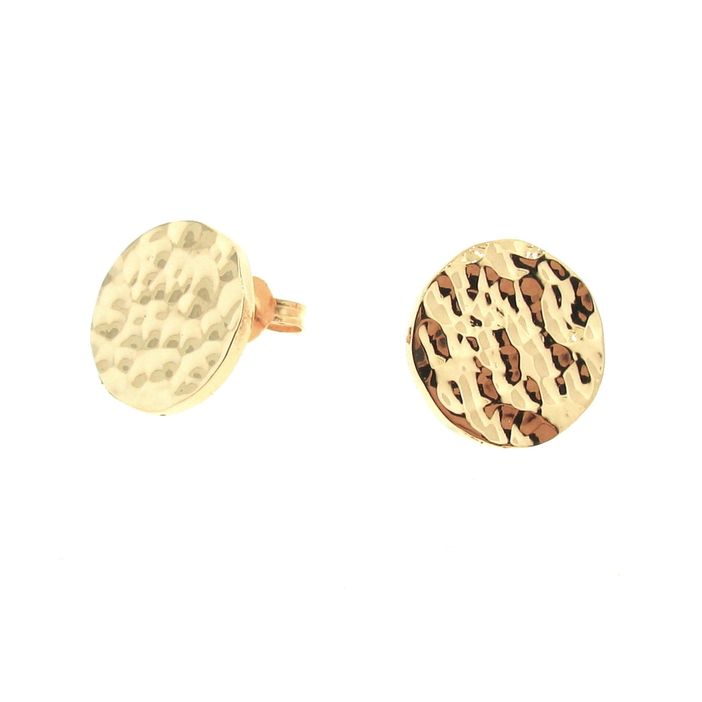 Yellow Gold Solar Eclipse stud Earrings