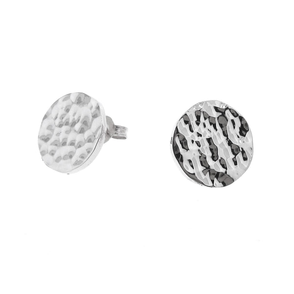 Silver Solar Eclipse stud Earrings