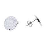 White Gold Solar Eclipse stud Earrings