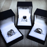 White Gold Ceylon Sapphire 'Comfort' Engagement Ring