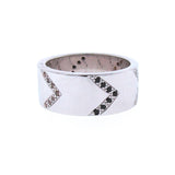 Find Your Direction Wide Band in White Gold, Spinel and Diamond