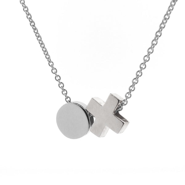 Silver 'Baby Kiss Hug' Necklace