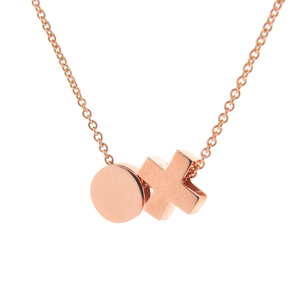 Rose Gold 'Baby Kiss Hug' Necklace