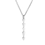white gold gold chasing arrows pendant