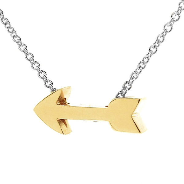 Yellow Gold and Silver 'Baby Arrow' Necklace or Anklet