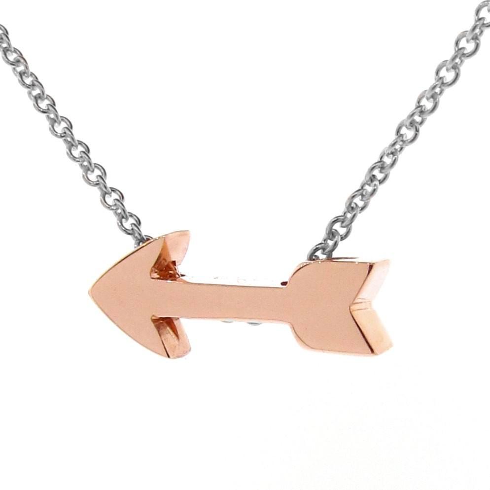 Rose gold arrow necklace sale