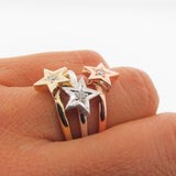 Yellow Gold and Diamond Baby Star ring