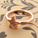 Rose Gold Diamond Star ring