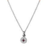 White Gold Ruby Small Eclipse Pendant