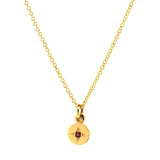 Yellow Gold Ruby Small Eclipse Pendant