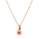 Rose Gold Ruby Small Eclipse Pendant