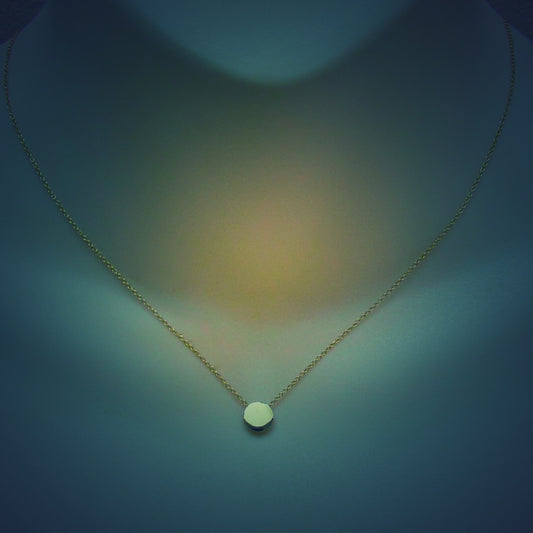White Gold Baby Disc Pendant