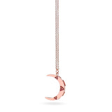 Rose Gold Ruby Large Moon Pendant