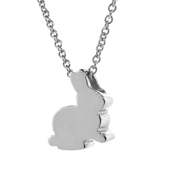 Sterling Silver Baby Bunny Pendant, Necklace or Anklet