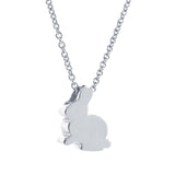 Sterling Silver Baby Bunny Pendant, Necklace or Anklet