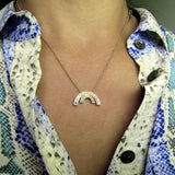 Yellow Gold Bright Medium Rainbow Pendant or necklace