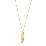 Yellow Gold Feather Pendant or necklace