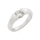18ct White Gold Diamond Comfort Engagement Ring