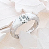 18ct White Gold Diamond Comfort Engagement Ring