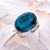 White gold London Blue Topaz 'Horizon' Ring