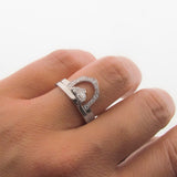 18ct White Gold Diamond Cadillac Engagement Ring set