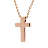 Rose Gold Black Diamond Medium Cross Pendant