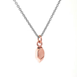 Sterling Silver Rose Gold Duo Crystal Necklace