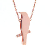 Rose Gold and Diamond 'Finch' Pendant