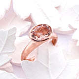 Rose Gold Morganite Small Simplicity Ring