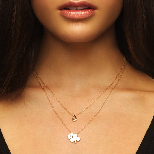 White Gold Baby Tear Drop Pendant