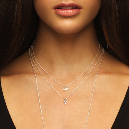 Rose Gold Baby Lightning Bolt Pendant
