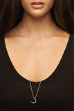 Rose Gold and silver 'Moon' Necklace