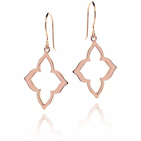 rose gold alhambra earrings