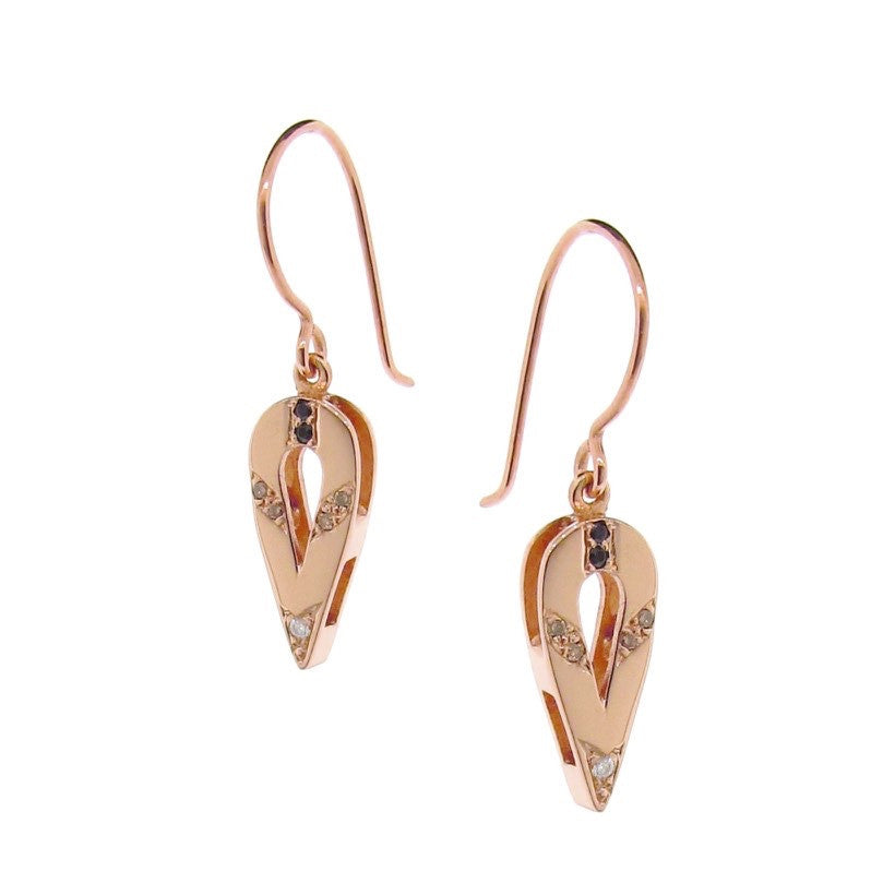 Rose Gold Small Ombre Travelling Earrings