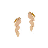 rose gold chasing droplets studs