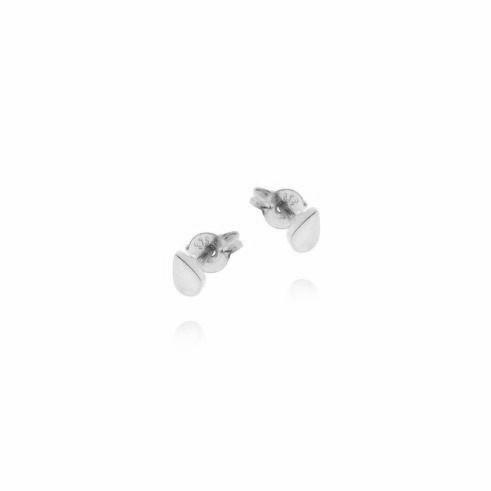 white gold mini- dot, triangle or drop stud