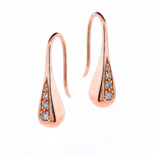 Rose Gold Diamond Droplet earrings
