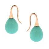 Rose Gold large Amazonite  'ShortDrop' earrings