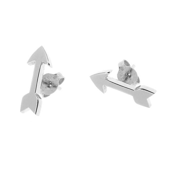 sterling silver arrow stud earrings