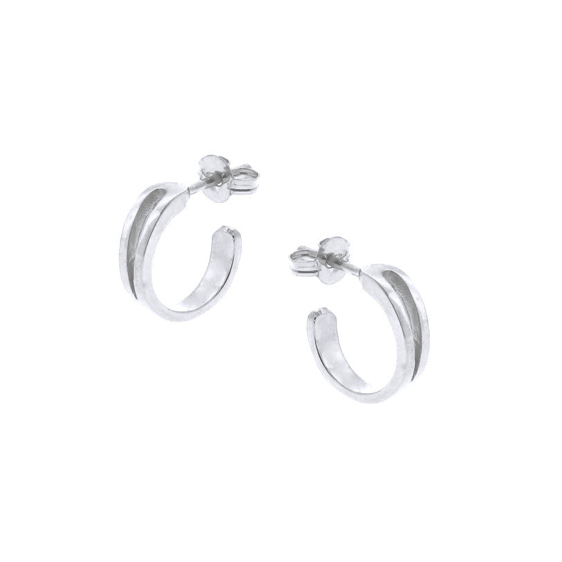 White Gold Mini Travelling Hoops