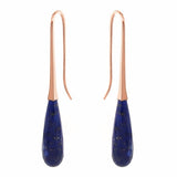Rose Gold Faceted Lapis Drop earrings