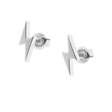 Sterling Silver lightning bolt Stud Earrings