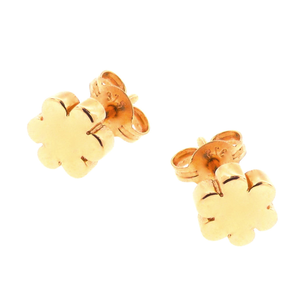 Yellow Gold Blossom Stud Earrings